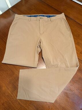 Vineyard Vines Performance Pants Mens 36x30 Beige Stretch Chino Khakis Preppy